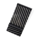 Car Carbon Fiber Card Holder Wallet Credit Card Clip(Polished)