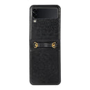 For Samsung Galaxy Z Fold4 Mandala Embossing Fold Leather Phone Case(Black)