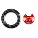 Car Carbon Fiber One-button Start Decorative Sticker for Infiniti Q50 2014-2020 / Q60 / QX60(Black + Red)