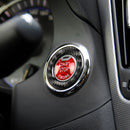 Car Carbon Fiber One-button Start Decorative Sticker for Infiniti Q50 2014-2020 / Q60 / QX60(Black + Red)
