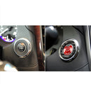 Car Carbon Fiber One-button Start Decorative Sticker for Infiniti Q50 2014-2020 / Q60 / QX60(Black + Red)