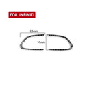 Car Carbon Fiber Steering Wheel Buttons Decorative Sticker for Infiniti Q50 2014-2020 / Q60 / QX60(Black)