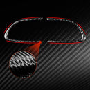 Car Carbon Fiber Steering Wheel Buttons Decorative Sticker for Infiniti Q50 2014-2020 / Q60 / QX60(Black)