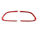 Car Carbon Fiber Steering Wheel Buttons Decorative Sticker for Infiniti Q50 2014-2020 / Q60 / QX60(Red)
