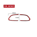 Car Carbon Fiber Steering Wheel Buttons Decorative Sticker for Infiniti Q50 2014-2020 / Q60 / QX60(Red)
