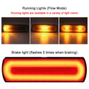 2 PCS Truck modified 40LED Two-color Running Water Turn Signal Light(Red Yellow)