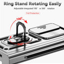 For Samsung Galaxy Z Fold4 Sliding Camshield Holder Phone Case(Silver)