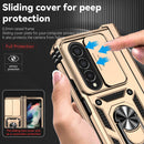 For Samsung Galaxy Z Fold4 Sliding Camshield Holder Phone Case(Gold)