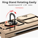 For Samsung Galaxy Z Fold4 Sliding Camshield Holder Phone Case(Gold)