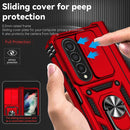 For Samsung Galaxy Z Fold4 Sliding Camshield Holder Phone Case(Red)