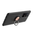 For Huawei P40 Pro Lenuo Shockproof TPU Protective Case with Invisible Holder(Black + Rose Gold)