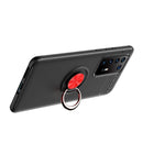For Huawei P40 Pro Lenuo Shockproof TPU Protective Case with Invisible Holder(Black + Red)