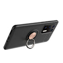 For Huawei P40 Lenuo Shockproof TPU Protective Case with Invisible Holder(Black + Rose Gold)