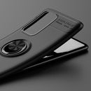For Huawei P40 Lenuo Shockproof TPU Protective Case with Invisible Holder(Black + Blue)