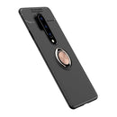 For OnePlus 8 Pro Lenuo Shockproof TPU Protective Case with Invisible Holder(Black + Rose Gold)