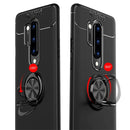 For OnePlus 8 Pro Lenuo Shockproof TPU Protective Case with Invisible Holder(Black + Blue)