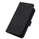 Crossbody 3D Embossed Flip Leather Phone Case For iPhone 14(Black)