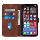 Crossbody 3D Embossed Flip Leather Phone Case For iPhone 14 Pro Max(Brown)