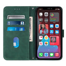 Crossbody 3D Embossed Flip Leather Phone Case For iPhone 14 Pro Max(Dark Green)