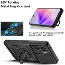 For OPPO A77/A57 Sliding Camera Design TPU + PC Phone Case(Red)