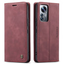For Xiaomi 12 Lite CaseMe 013 Multifunctional Horizontal Flip Leather Phone Case(Wine Red)