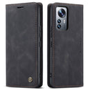 For Xiaomi 12 Lite CaseMe 013 Multifunctional Horizontal Flip Leather Phone Case(Black)