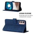 For Motorola Moto G42 Crossbody 3D Embossed Flip Leather Phone Case(Blue)