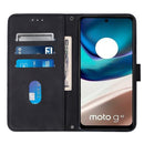 For Motorola Moto G42 Crossbody 3D Embossed Flip Leather Phone Case(Black)