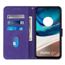 For Motorola Moto G42 Crossbody 3D Embossed Flip Leather Phone Case(Purple)