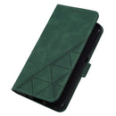 For Motorola Moto G42 Crossbody 3D Embossed Flip Leather Phone Case(Dark Green)