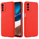For Motorola Moto G42 Pure Color Liquid Silicone Shockproof Phone Case(Red)