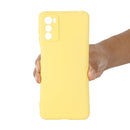 For Motorola Moto G42 Pure Color Liquid Silicone Shockproof Phone Case(Yellow)