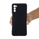 For Motorola Moto G42 Pure Color Liquid Silicone Shockproof Phone Case(Black)