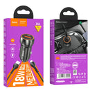 hoco Z46 Blue Shield Single Port QC3.0 Car Charger Set with Micro USB Cable(Metal Grey)