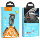 hoco Z46A Blue Whale PD20W+QC3.0 Car Charger Set with Type-C to 8 Pin Cable(Metal Grey)