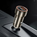 hoco Z46A Blue Whale PD20W+QC3.0 Car Charger Set with Type-C Cable(Metal Grey)