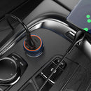 hoco Z46A Blue Whale PD20W+QC3.0 Car Charger Set with Type-C Cable(Metal Grey)