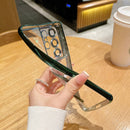 For Samsung Galaxy S21 Ultra 5G Electroplated Frame MagSafe Magnetic Phone Case(Black)