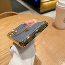 For Samsung Galaxy S21+ 5G Electroplated Frame MagSafe Magnetic Phone Case(Dark Green)