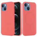 Shockproof Silicone Magsafe Case For iPhone 14 Max(Pink Orange)