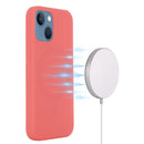 Shockproof Silicone Magsafe Case For iPhone 14 Max(Pink Orange)