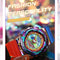 SANDA 3137 TPU Strap Luminous Waterproof Dual Display Electronic Watch(Black Gold)