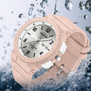 SANDA 6097 TPU Strap Dual Calendar Waterproof Electronic Watch(White Yellow)