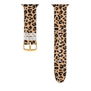 Square Buckle Color Printing Watch Band For Apple Watch Series 7 41mm / 6&SE&5&4 40mm / 3&2&1 38mm(Leopard 4)