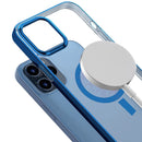 For iPhone 12 Pro Magsafe Magnetic PC Electroplating Transparent Protective Phone Case(Green)