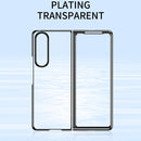 For Samsung Galaxy Z Fold4 Electroplating Transparent Shockproof Phone Case(Green)