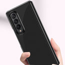 For Samsung Galaxy Z Fold4 Electroplating Transparent Shockproof Phone Case(Black)