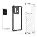 For vivo iQOO 10 5G Shockproof Honeycomb PC + TPU Protective Phone Case(White)