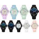 SANDA 1053 Womens TPU Strap Dual Display Waterproof Electronic Watch(Matcha Green)