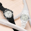 SANDA 1053 Womens TPU Strap Dual Display Waterproof Electronic Watch(Matcha Green)